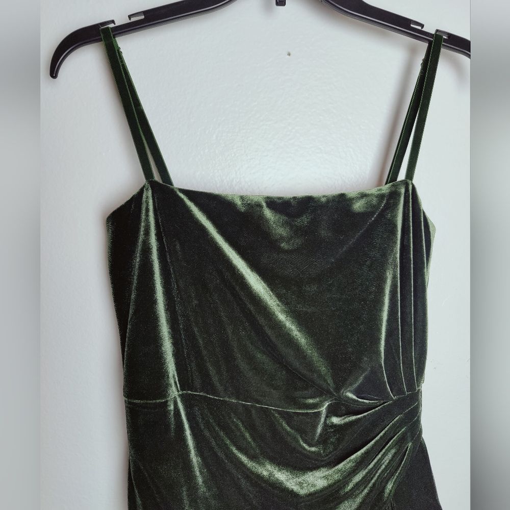 NWT Majorelle Asbury Mini Bodycon Green Velvet Dress, Sz M - Picture 7 of 14